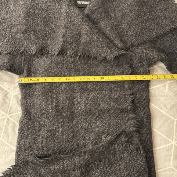 Giorgio Armani a Milano - borgonuovo 21 tweed sweater coat, charcoal, size XS/S - Picture 5 of 8